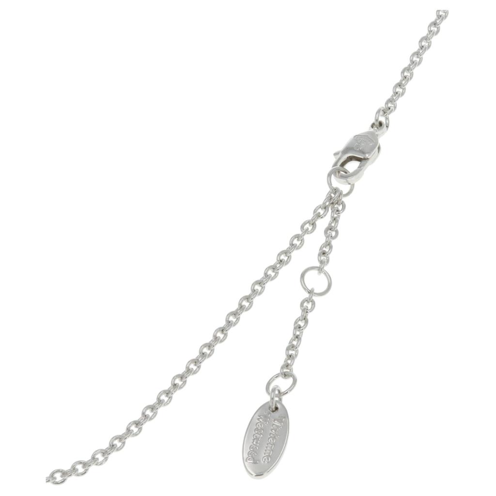 Vivienne Westwood Small Mayfair Orb Pendant Necklace Unisex necklace Silver Blue-Diamond 6302005102W388