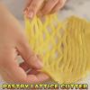 1pc Pro-Style Pastry Lattice Roller Cutter - Non-Electric, Manual, Quick & Easy Pie Crust Decorator for Homemade Pies and Dough Design