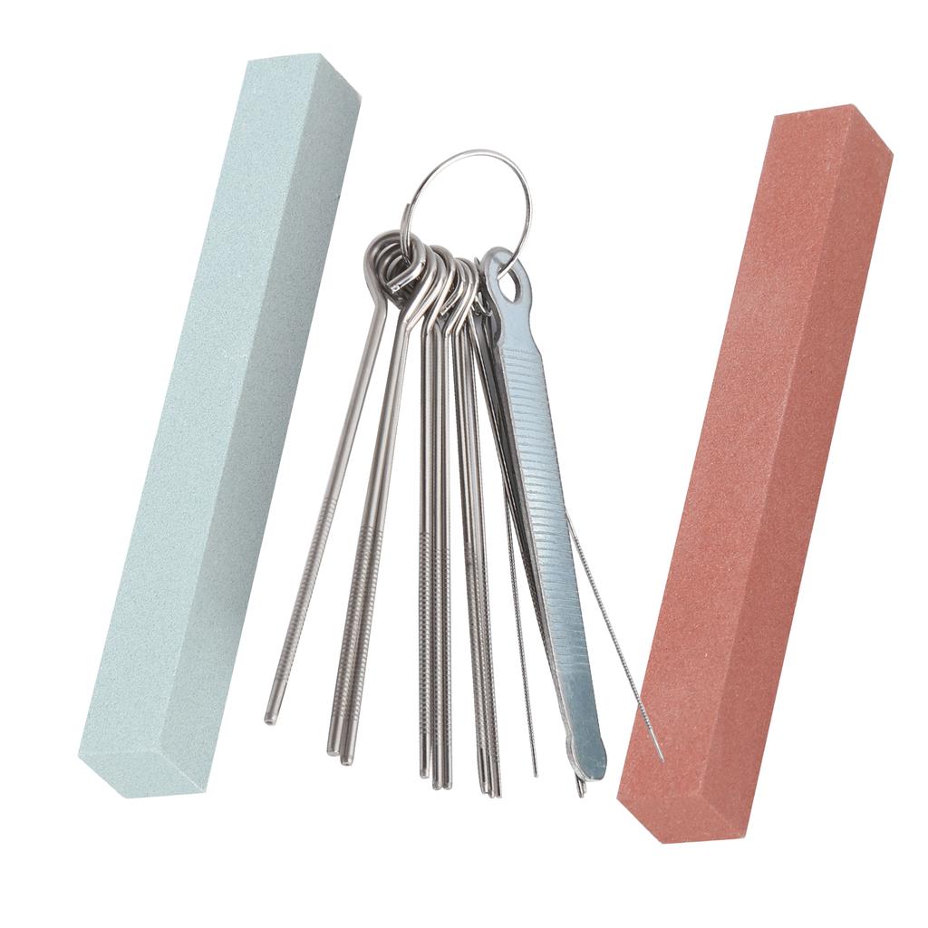 Guitar Polishing Tool Nut Saddle Grooves Sanding Files Stone Musical Instrument Maintain KitM02802