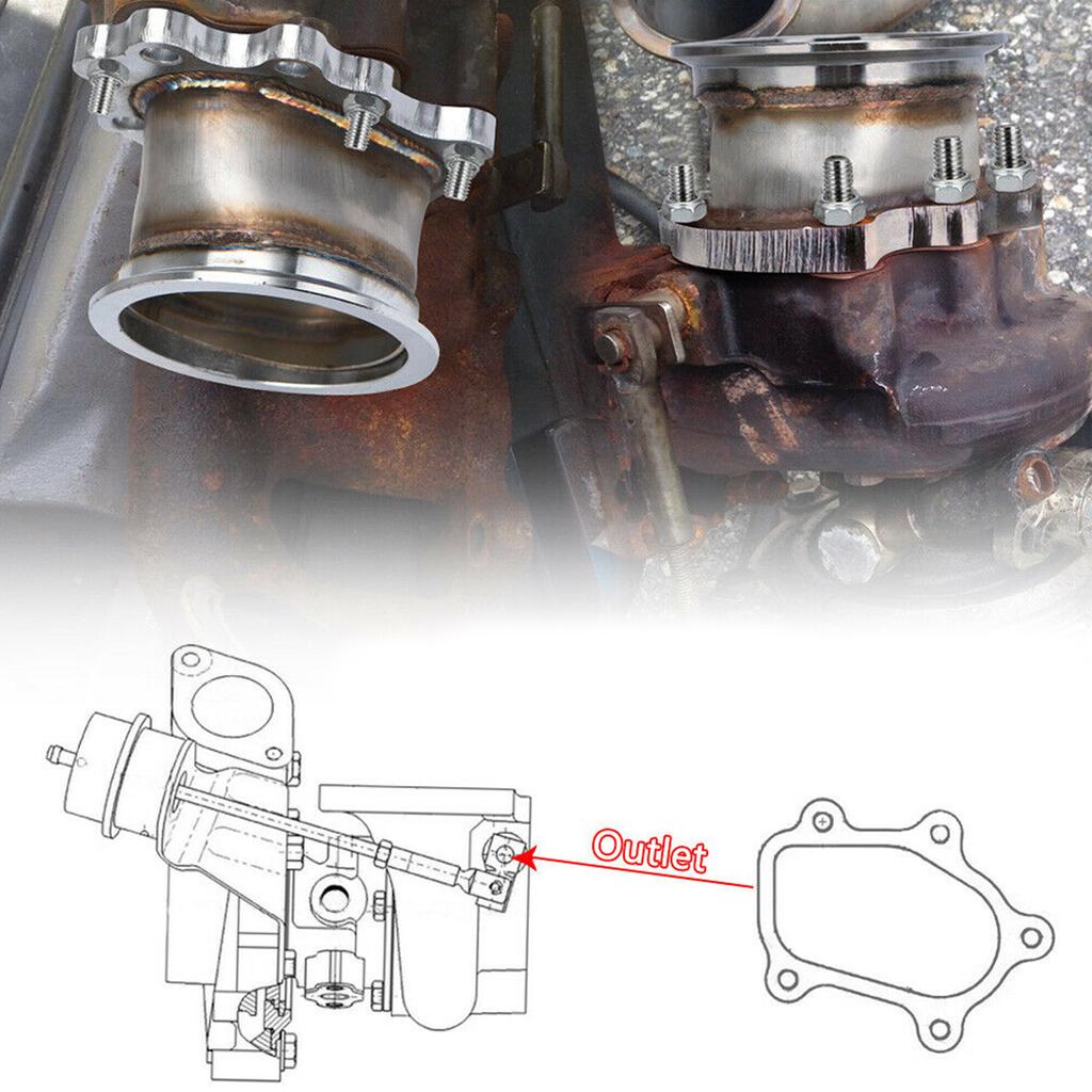 Адаптер Фланец 8 s на 3 дюйма V-Band Выход Downpipe Подходит для T25 T28 5 8