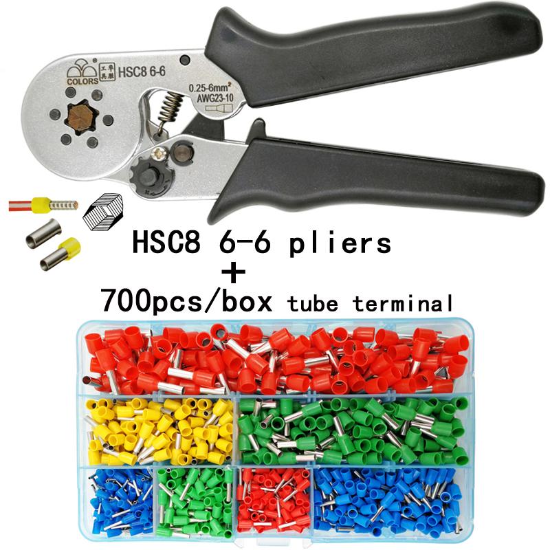 Обжимные инструменты Клещи для электрических трубчатых клемм HSC8 10S 0,25–10 мм2 6–4B/6–6 0,25–6 мм2