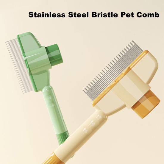 Расческа для питомцев Самоочищающаяся пуходерка Собака Кошка Груминг Инструмент для распутывания питомцев
