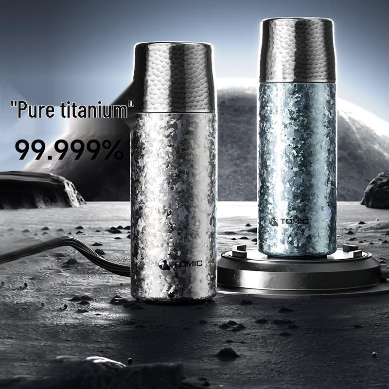 TOMIC 410 мл Термобутылка с ситечком для чая, титановая