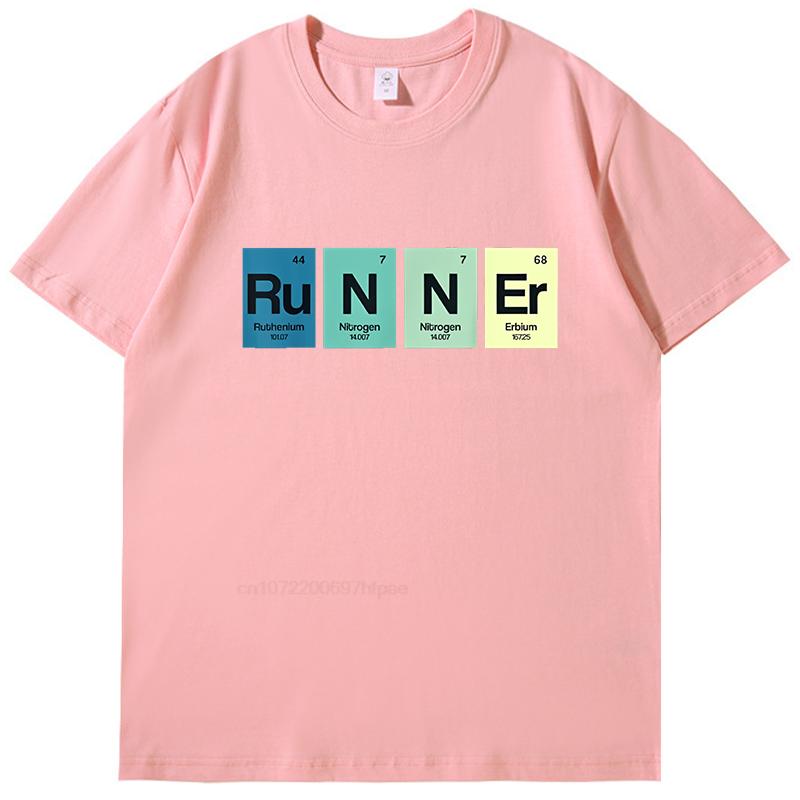 Runner Periodic Table Funy Marathon Runners Science Gift Tshirt Summer Tops Tshirt New Arrival Goods Cotton Mens Tshirts