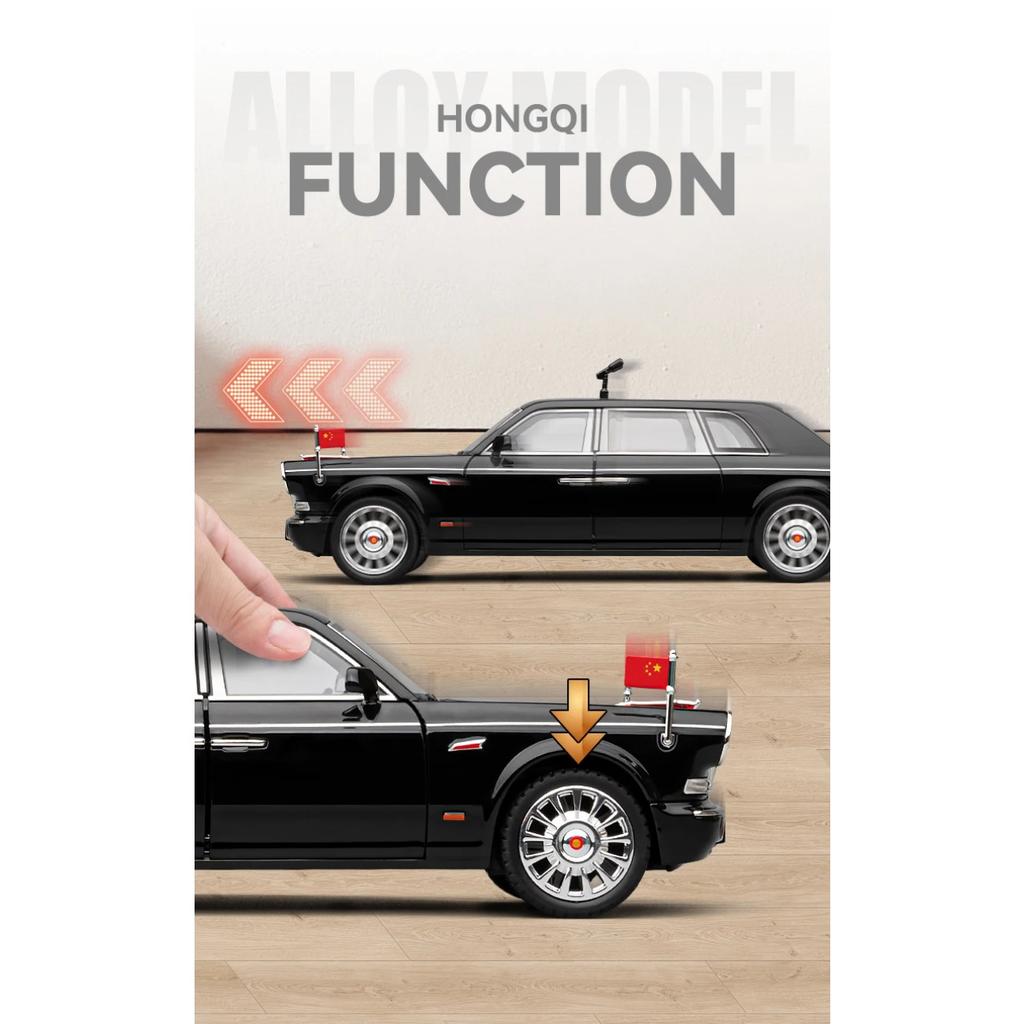 1/24 Китайский HongQi L5 Парадный Автомобиль Сплав Автомобиль Консьержа Металлическая Миниатюрная Модель Машины Масштабная Модель Автомобиля Коллекция Детская Игрушка Подарок