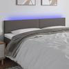 VidaXL LED Headboard Bedroom Furniture Double Bed Accessory Head of Bed Frame Interior Grey 3121432
