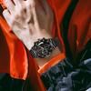 Многофункциональные мужские кварцевые часы Business Rhinestone из нержавеющей стали с календарем и временем наручные часы