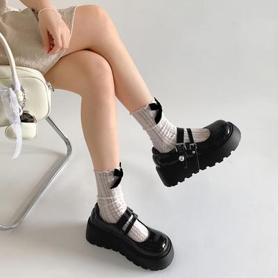 Туфли на белой платформе в стиле французского шика для фанаток Queen, женские, новинка лета 2025, универсальные туфли Мэри Джейн для юбки