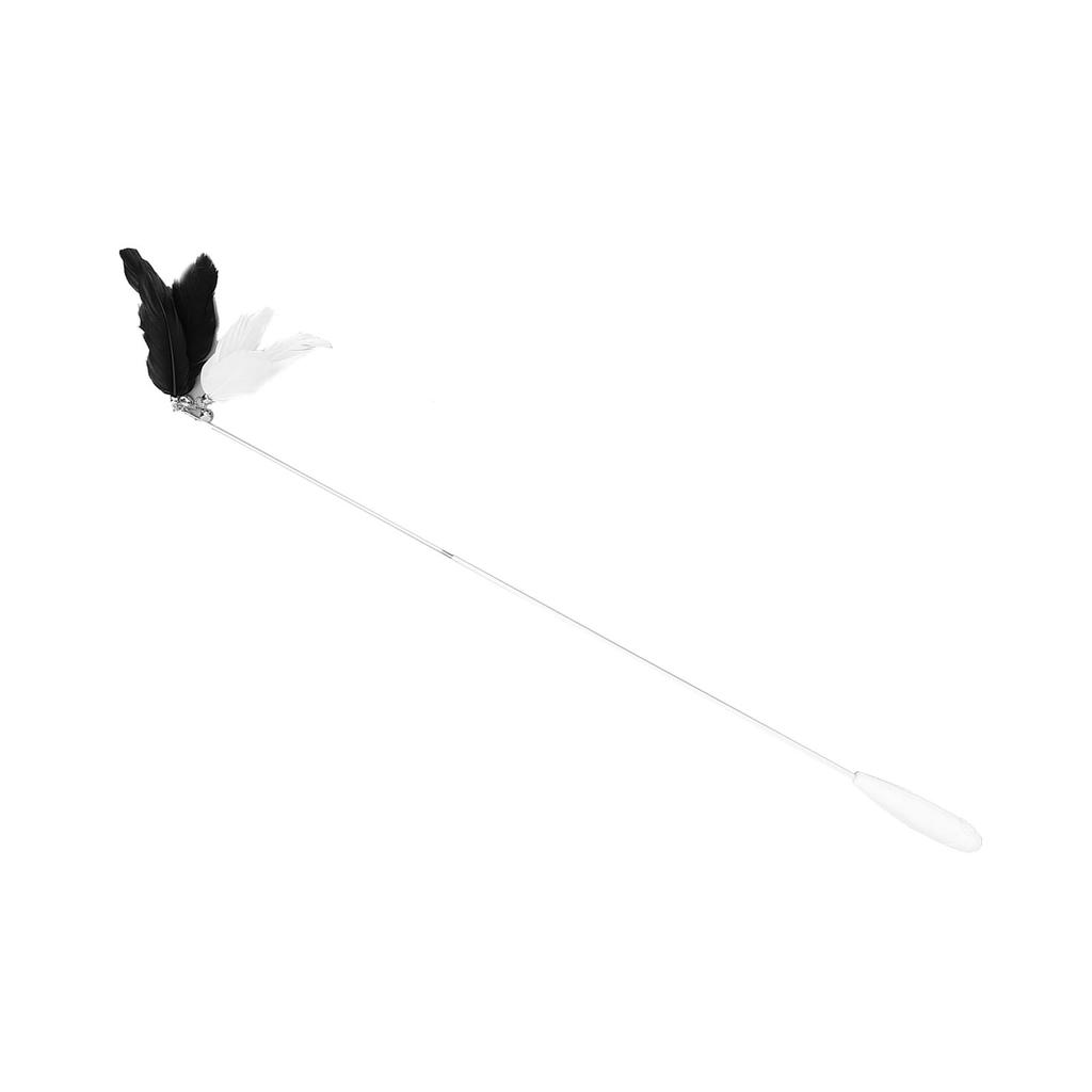 Telescopic Cat Wand Fun Comfortable Grip Detachable Feather Interactive Cat Teaser Toys Exerciser