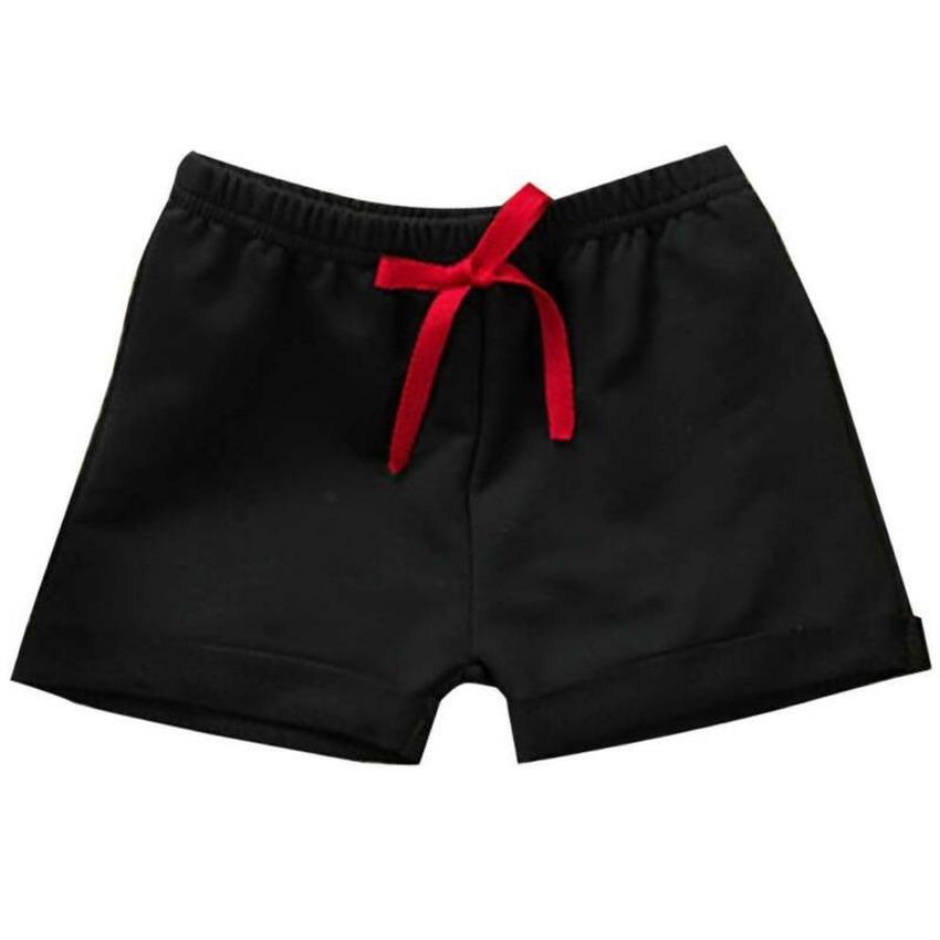Детские шорты, штаны для мальчиков и девочек, спортивные однотонные короткие брюки на шнурке, хлопковые повседневные пляжные штаны для детей от 1 до 10 лет