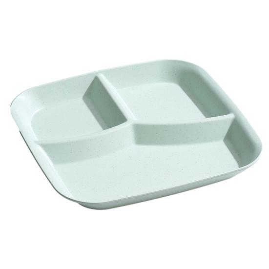Rectangle Dinner Plate 3 Compartments Food Grade PP Dishwasher Safe Adults Kids Breakfast Snack Vegetable Meal Food Serving Dish Kitchen Supplies