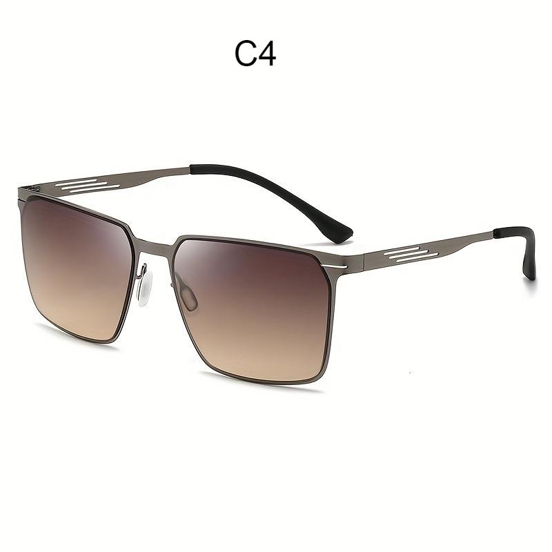 Men's sunglasses, fashionable metal square sunglasses for fishing while driving