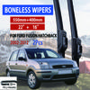 For Ford Fusion Hatchback 2002-2012 Car Windshield Wiper U-type Soft Rubber Frameless Bracketless Car Wipers 22"+16"