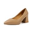 6.5cm Square Heel Fashionable Shallow Cut High Heels Women's Classic Pointed Dress High Heels Party Size 35-42