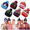 Светодиодная рождественская шапка Xmas Вязаные шапки Теплая зимняя кепка Новогодний фестиваль Украшение для вечеринки Рождественский подарок для детей взрослых