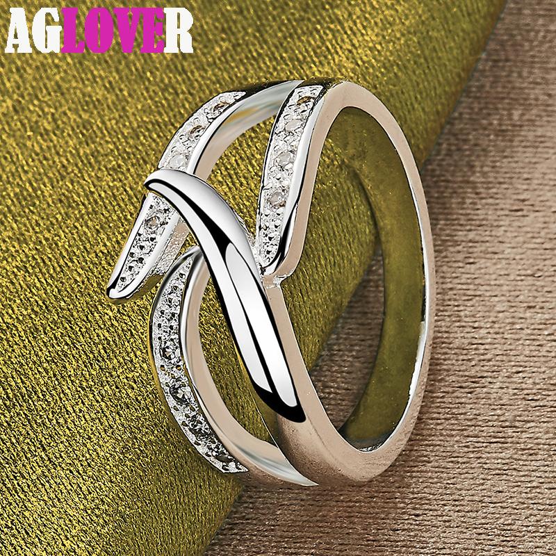 925 Sterling Silver AAA Zircon Ring Jewelry