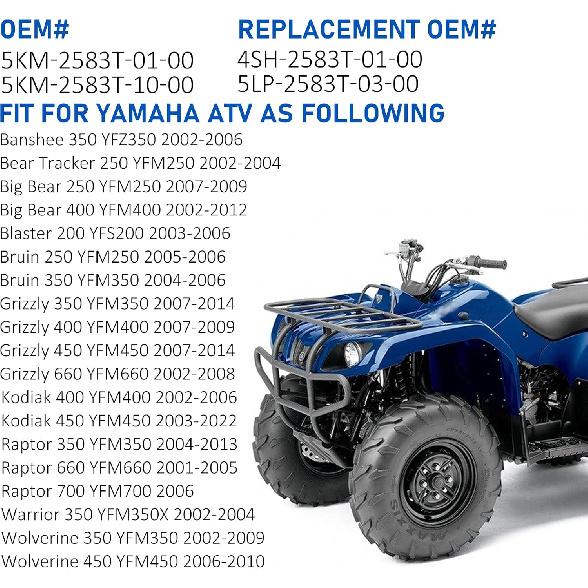 JAVIK Front Brake Master Cylinder for Yamaha 2002-Up Grizzly Kodiak Banshee Big Bear Bruin Raptor Warrior Wolverine Blaster Bear Tracker 200 250 350