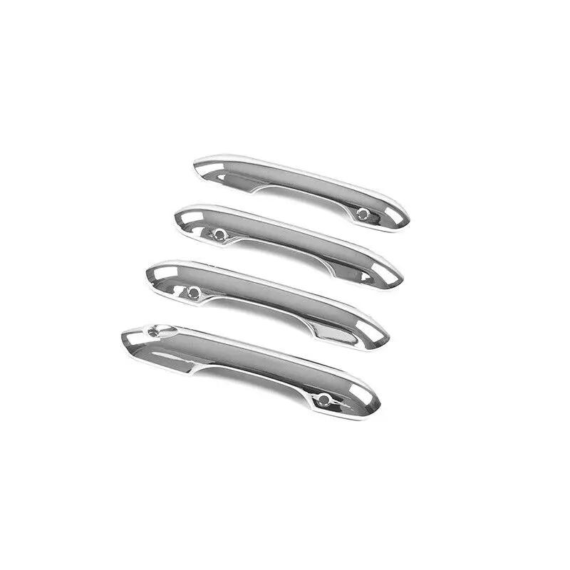 For Ford Explorer 2020-2025 Carbon Fiber Style Chrome Car Door Handle Cover Sticker Trim Cap Accessories Auto Protect Decor ABS