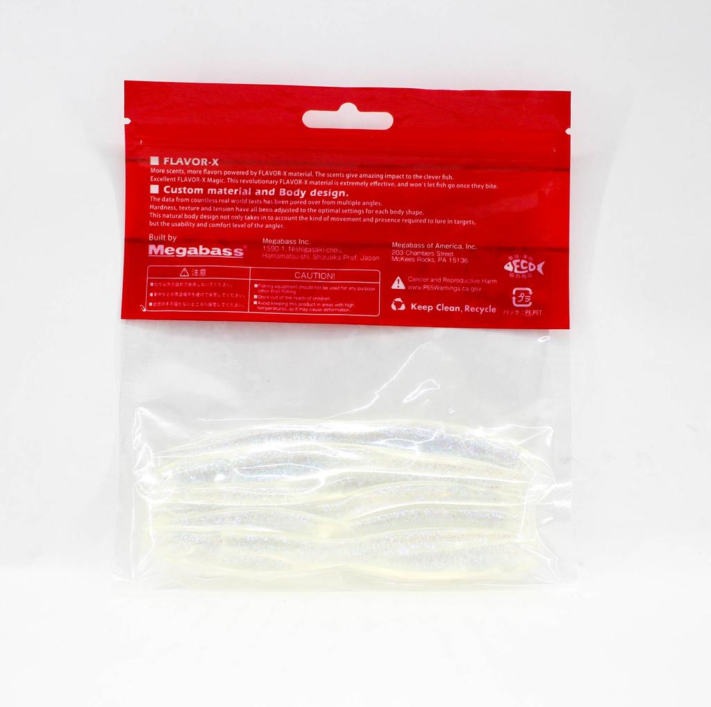 Megabass Мягкая приманка Hazedong 5 дюймов Live Wakasagi (0770)