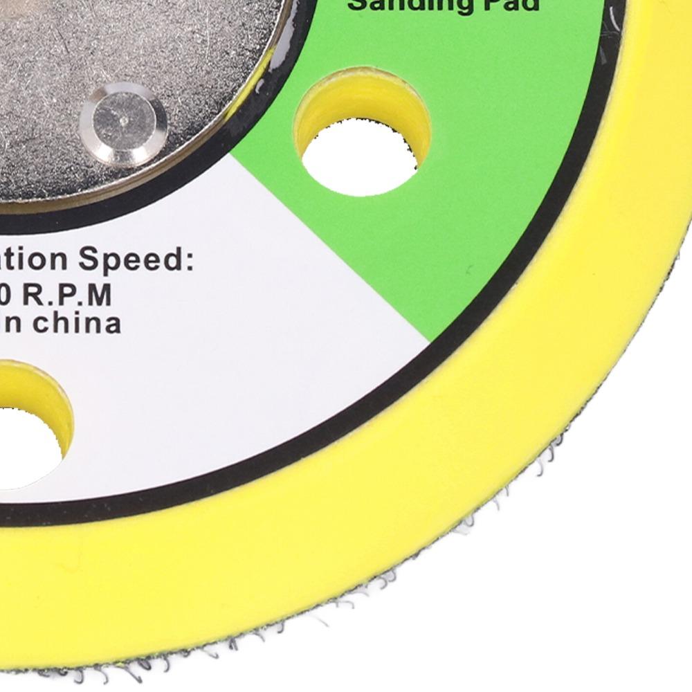 PU Backin Sanding Pad Hook Loop Pneumatic Sande 6 Holes Backing Plate Air Polishers