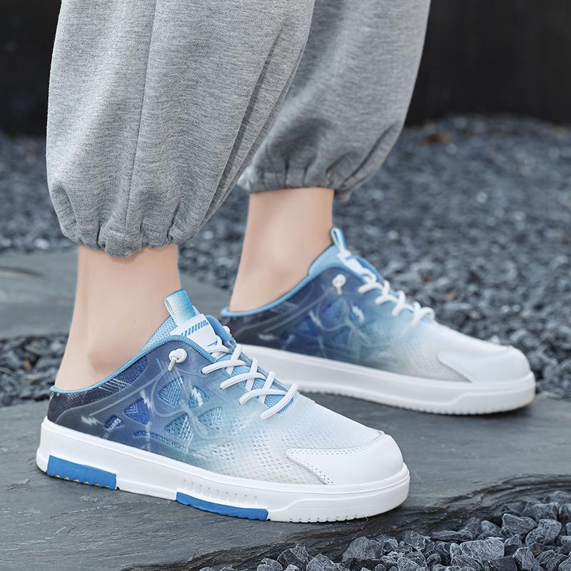 Мужская спортивная обувь Летние мюли с открытой спиной Повседневные сандалии Кроссовки Сабо Тапочки для студентов Большие размеры