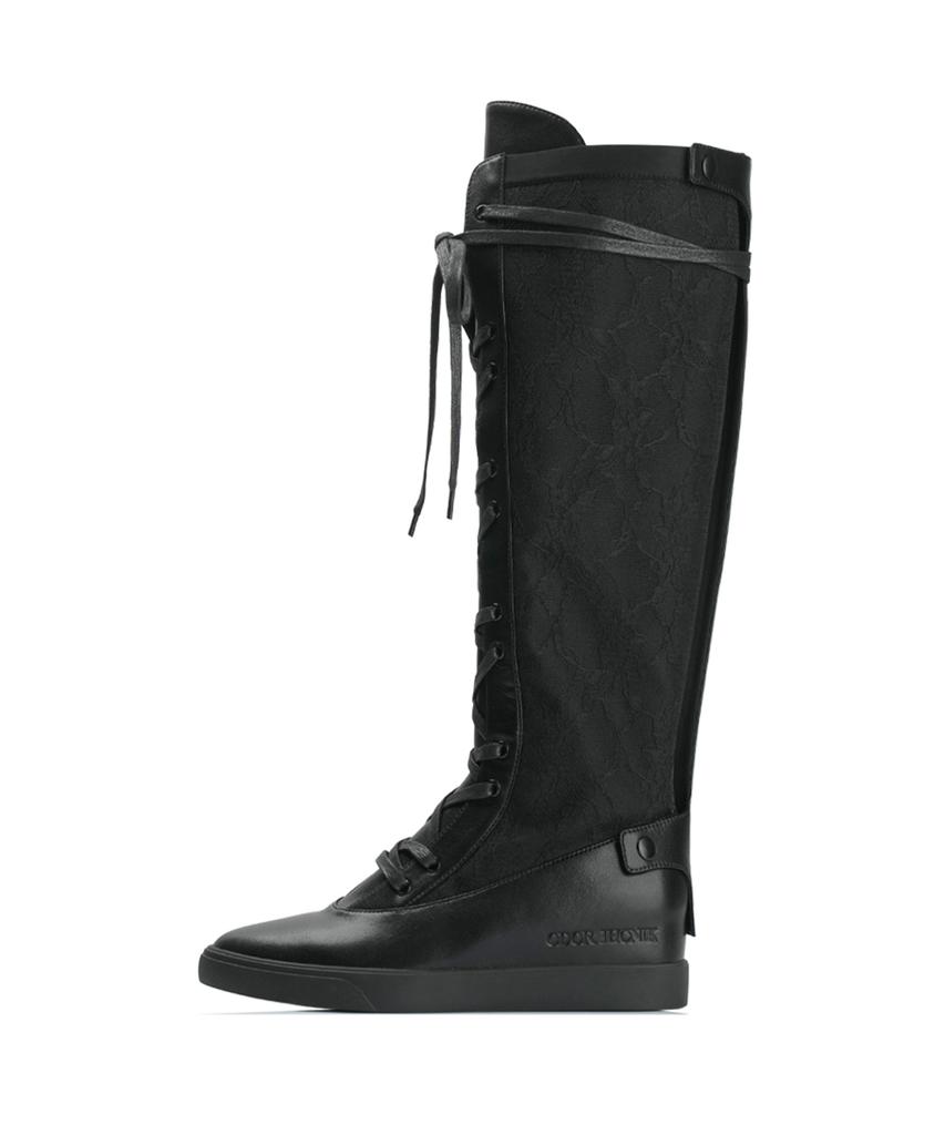 Ihcnik [X Odor] Lace Ribbon Rain Boots