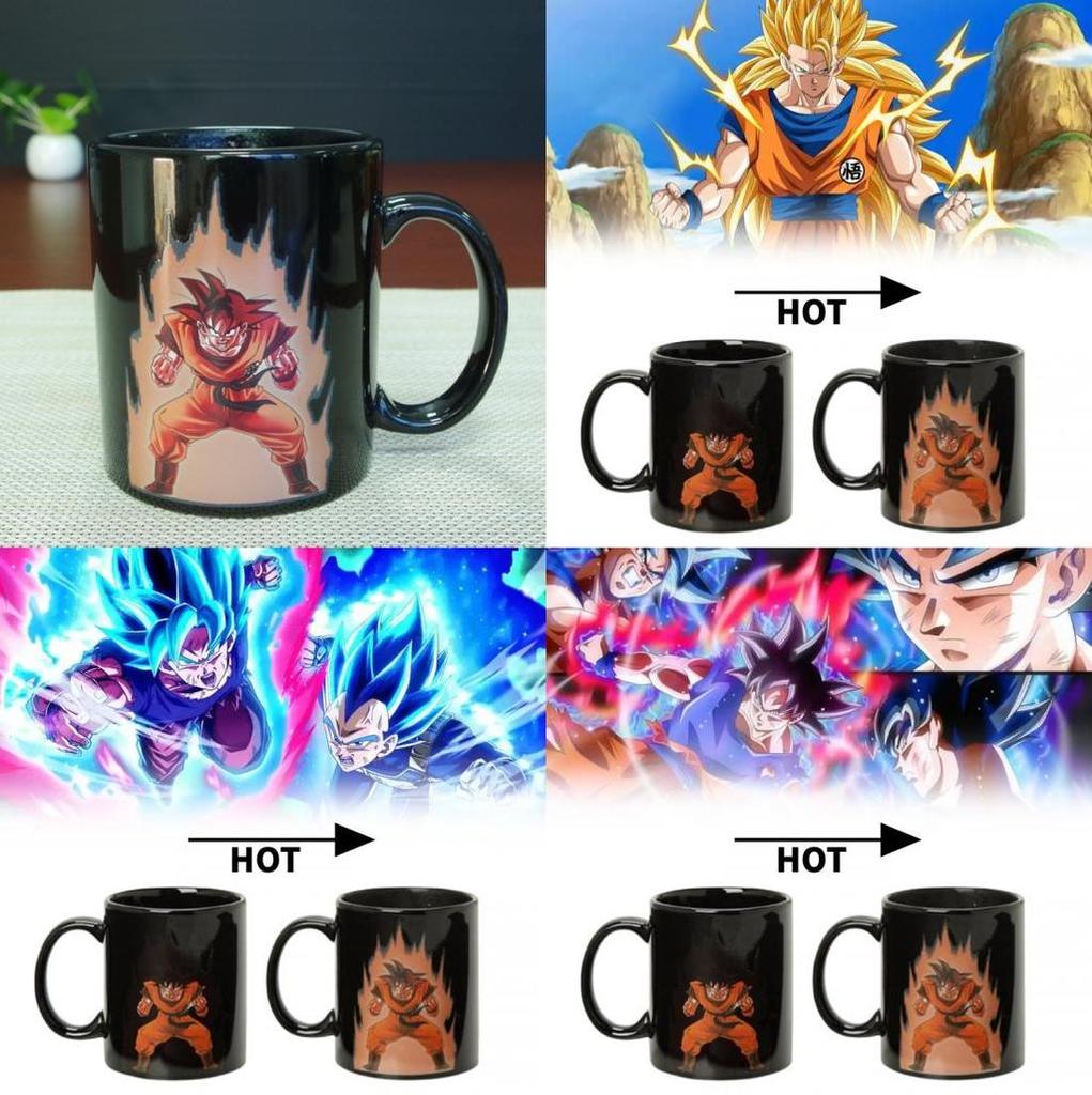 Керамическая кружка Dragon Ball Goku, меняющая цвет, для подарка и домашнего использования