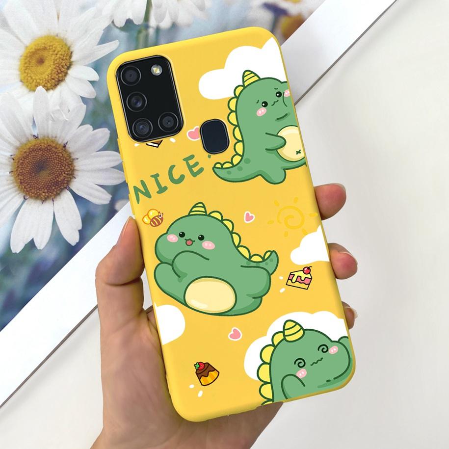 Чехол для Samsung A21S SM-A217F A 21S Задняя крышка Модный Цветочный Мультяшный Мягкий Силиконовый ТПУ Чехол для Телефона Для Samsung Galaxy A21s Capa