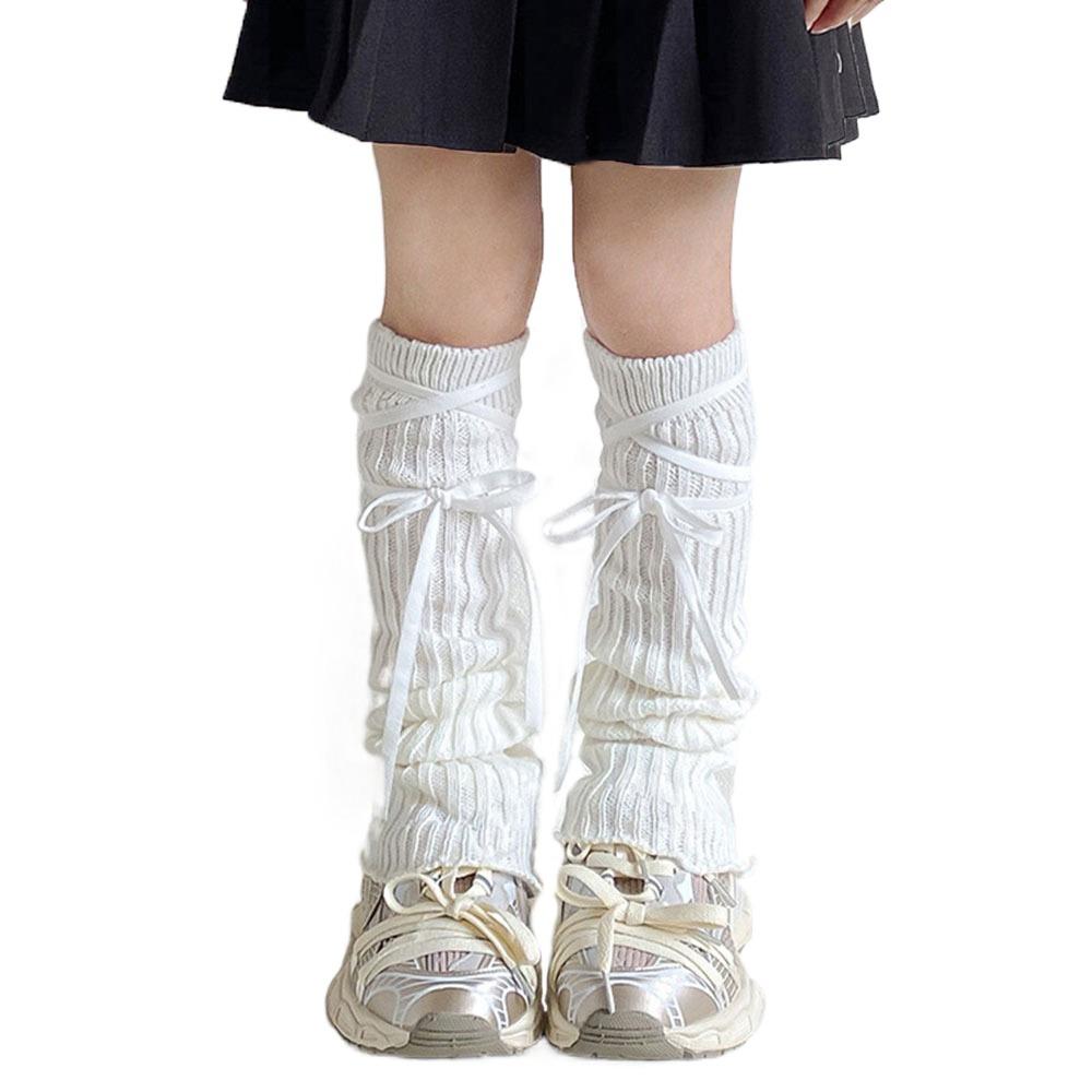 Эластичные чехлы на ноги Вязаные носки в стиле Лолиты Корейский стиль Детские кружевные гетры Зимний сезон
