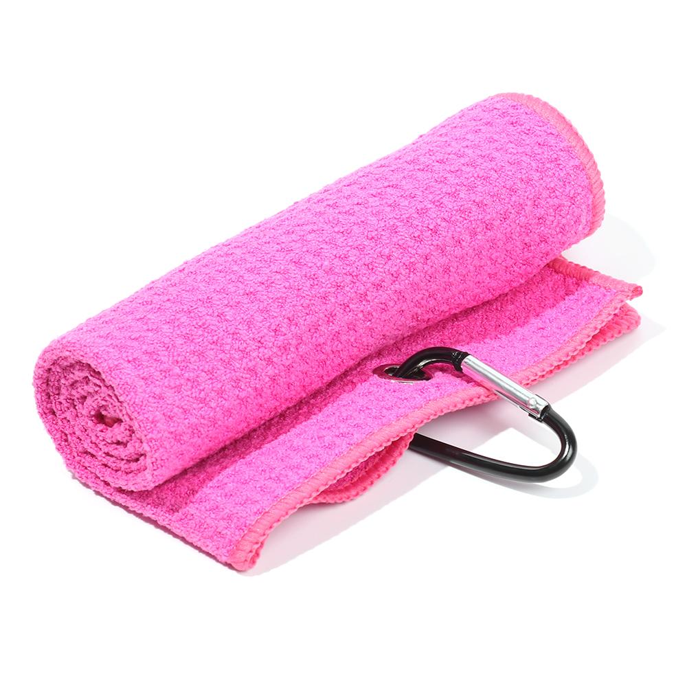 Cotton High Water Absorption Microfiber With Carabiner Hook Golf Towel Cleans Clubs Cleaning Towels