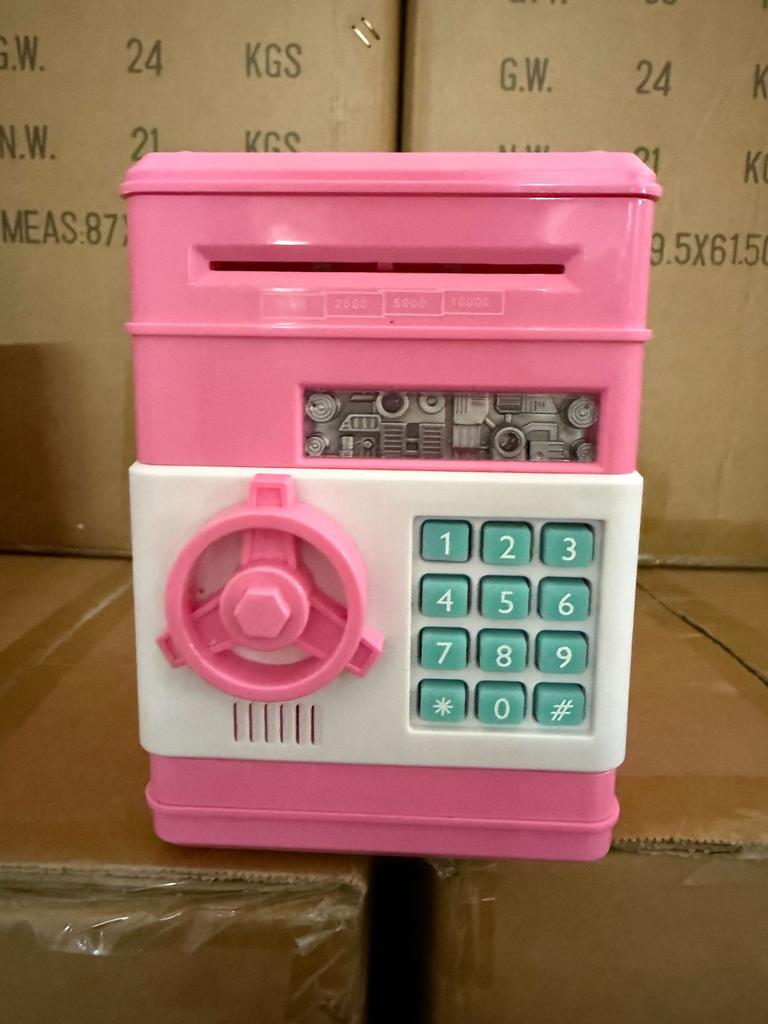 Детский мультяшный кодовый ящик копилка банкомат сейф шкаф музыкальный автоматический копилка для денег машина для внесения игрушки