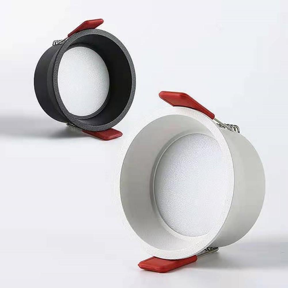 Светодиодные встраиваемые потолочные светильники с регулируемой яркостью 9 Вт 15 Вт 20 Вт 24 Вт с антибликовым покрытием SMD2835 белые черные светодиодные точечные светильники AC110 В 220 В внутреннее освещение