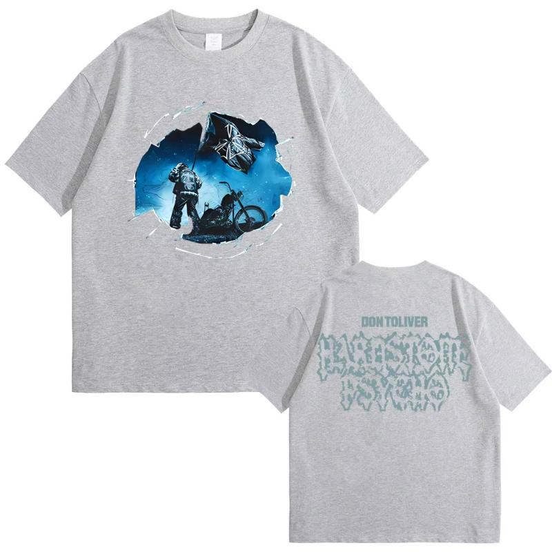 New Hot Sale Rapper Don Toliver Hardstone Psycho Album Double Sided Print Tshirt Unisex Womens Hip Hop Fashion Oversized Tshirts