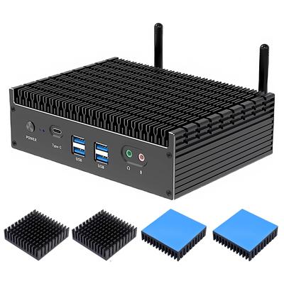 Skynew Мини-ПК без вентилятора 12-го поколения Intel Core 16 ГБ 1 ТБ NVMe LAN x Номер модели K12 PC, Бесшумный, i7-1255U, DDR4, SSD, 2,5 Гбит/с 2, Бизнес/Промышленный
