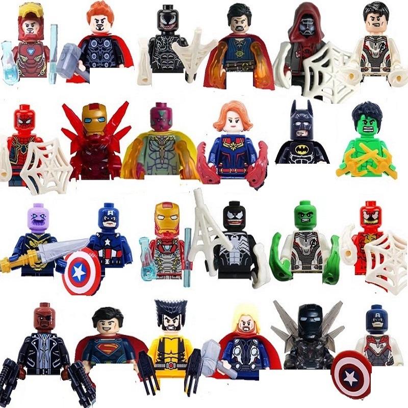 Фильмы Marvel Мстители, супергерои, Человек-паук, Железный человек, Танос Кубики Собранный конструктор Игрушка Подарок
