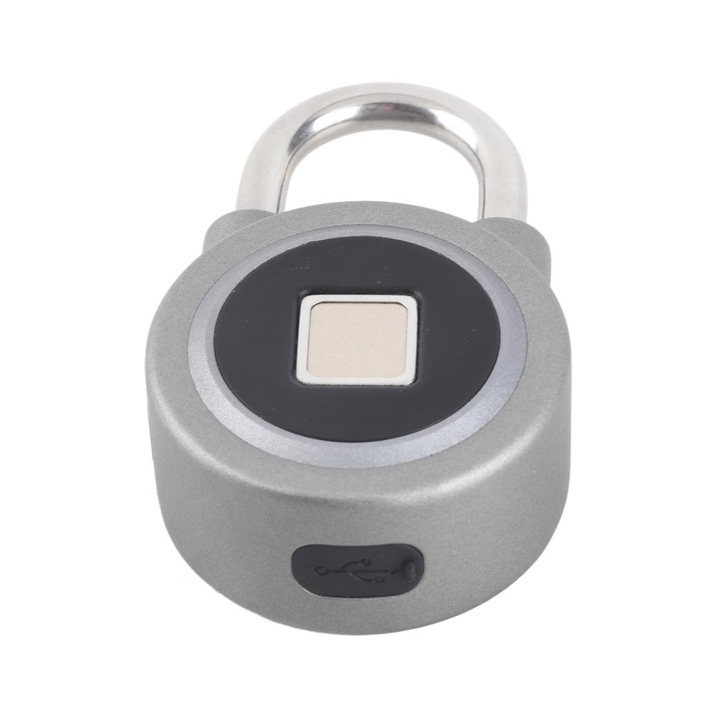 Fingerprint Portable   Lock Smart Padlock Keyless AntiTheft Security Door Tool IP65 Waterproof for Bag Drawer Suitcase(Gray Blue )