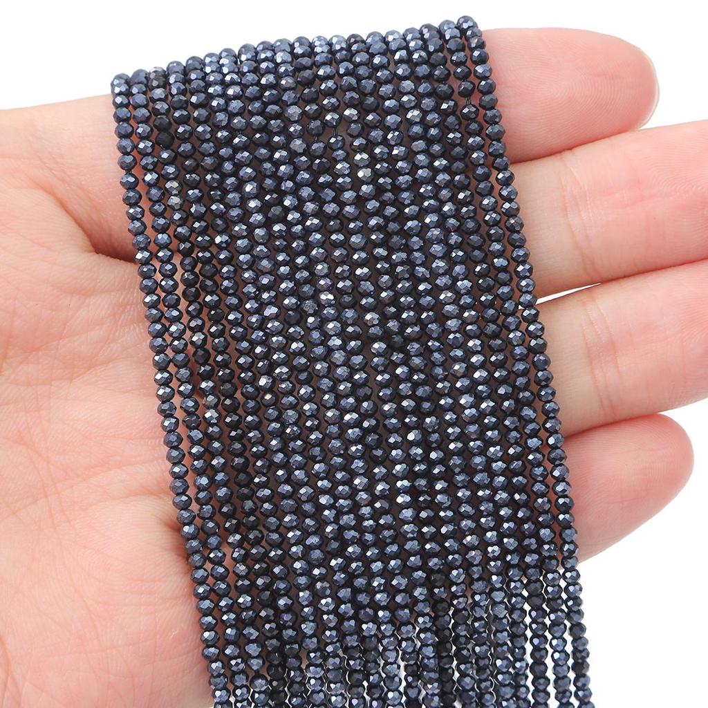 36cm Mini Glass Loose Beads Plated Color Faceted Beads For Jewelry Making DIY Necklace Bracelet Earring