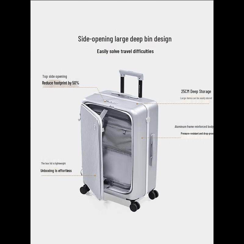 OIWAS OCX6641 Side-Opening 24-inch Hardshell Luggage