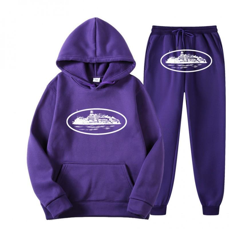 Unisex Oversized Streetwear Hoodie Jogger Set Casual Sportswear Fall Youth Hip Hop Skateboarding