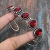 Mozambique Garnet Gemstone 925 Sterling Silver Handmade Cuff Bangle Adjustable