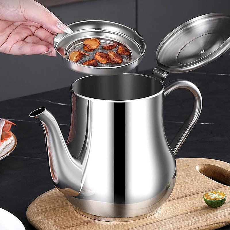 Фильтр-масляный горшок из нержавеющей стали, бытовой герметичный винный горшок, бутылка для масла, бак для приправ, кухонные принадлежности, горшок, масляный бак