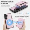 For Samsung Galaxy S26 Case JEEHOOD J12 Magnetic Detachable Zipper Wallet Kickstand Leather Back Cover Compatible with MagSafe