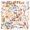 50 Watercolor Cat Stickers Cute Cartoon Cute Pet Cat Stickers Laptop Decoration