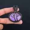 Tree Of Life Purpurite Gemstone Handmade Copper Wire Wrap Beauteous Pendant For Women