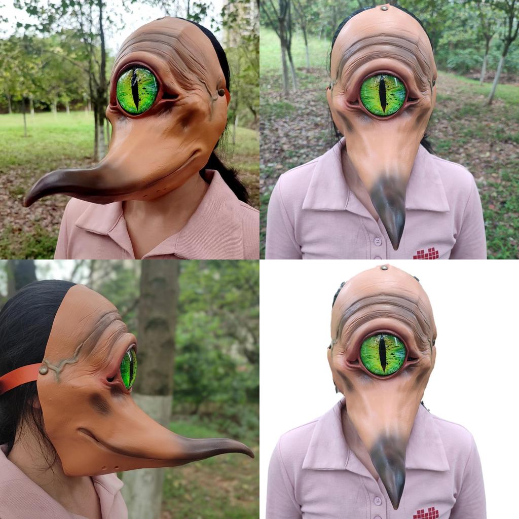 One Eyed Monster With A Long Mouth Monster Latex Mask For Cosplay And Festival Decor