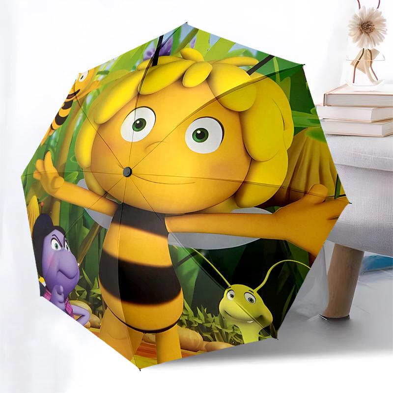 Bee, Adventure Automatic Opening and Closing, 8 rib Structure Portable Umbrella, Suitable for Men and Women in All Seasons Perfect Gift for