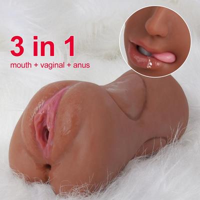Мужской мастурбатор 3 в 1, реалистичная вагина, ротовой карман, киска, минет, мастурбация, эротические товары, товары для взрослых, секс-игрушки для мужчин