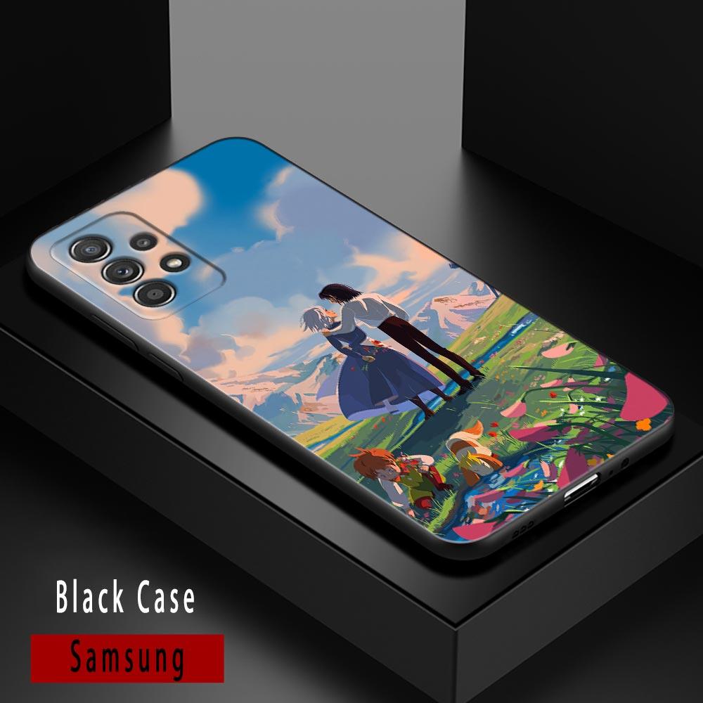 Чехол для телефона Samsung Galaxy A72 A52 A53 A71 A91 A51 A42 A41 Note 20 Ultra 8 9 10 Plus 5G Чехол Аниме Ходячий замок Хаула