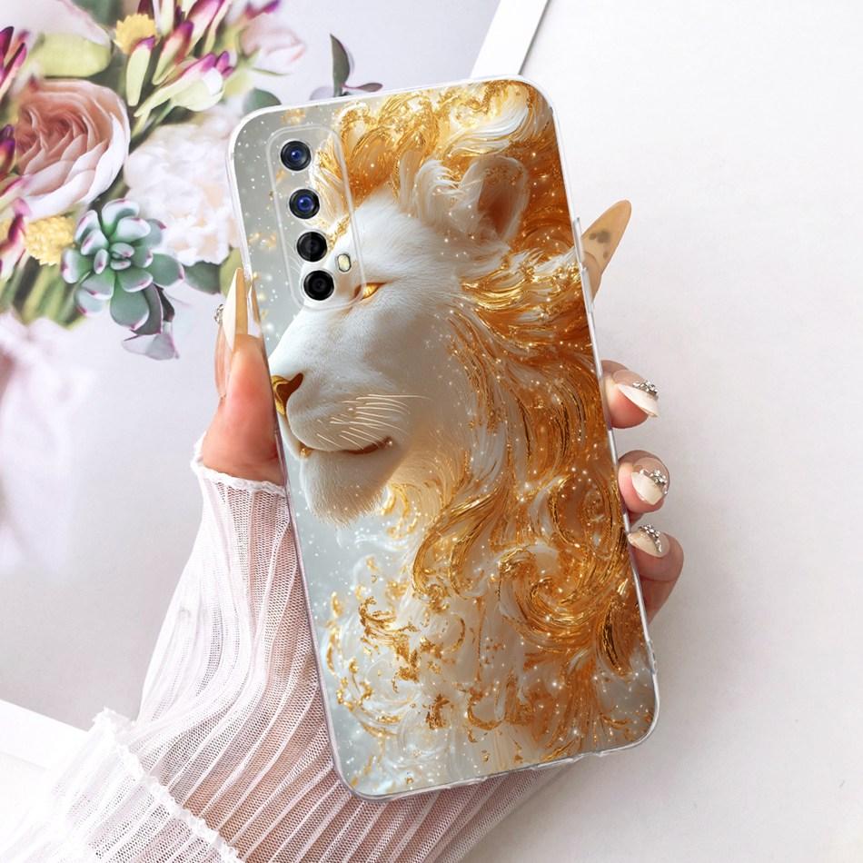 For Realme 7 RMX2151 / Realme 7 Pro RMX2170 Cool Dragon Tiger Pattern Phone Case For Realme7 RMX2155 Soft Silicone TPU Cases