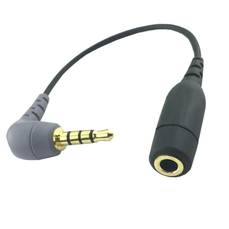 3.5mm to TRRS Microphone Cable Adaptor 3.5mm Female TRRS Microphone Adapter for SC3/SC4 Mic Camera Recording